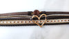 Pulsera de Cuero Multi-Hilos Marrón con Dijes de Corazón y Piedra Natural